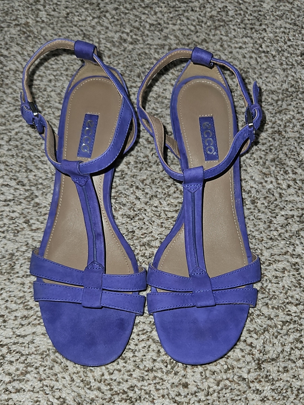 Ecco Women's Violet T-Strap Suede Sandals